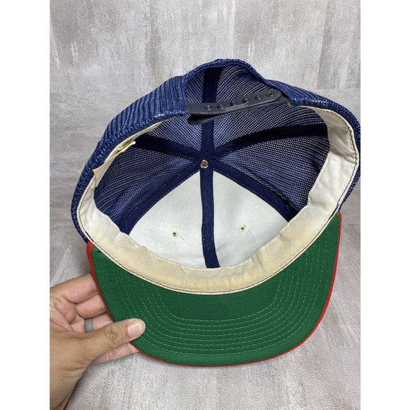 VINTAGE Chicago White Sox Hat Cap Snap Back Mens Red White Blue MLB Baseball 90s - Picture 10 of 12